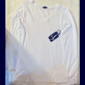 🛍Wonen’s V Neck Long Sleeve, Color: White